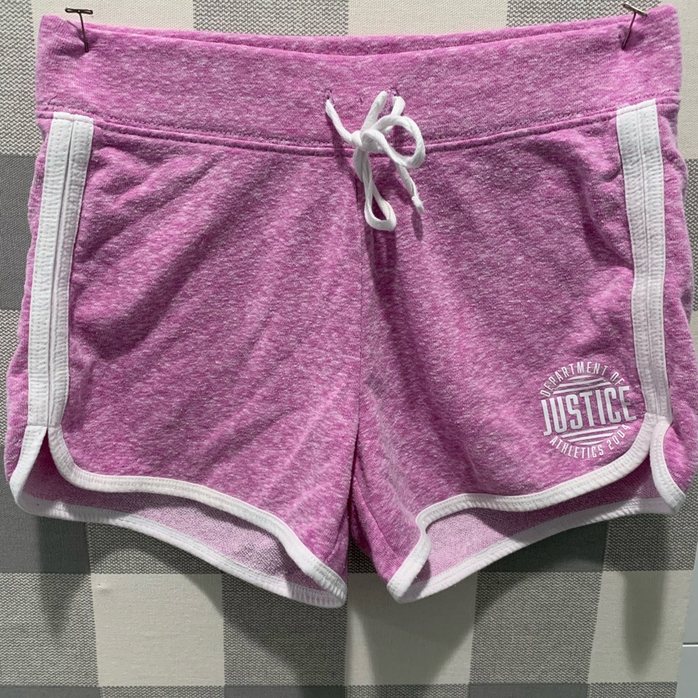 Justice, light purple cotton shorts.